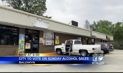 Baldwyn city leaders to vote on Sunday alcohol sales