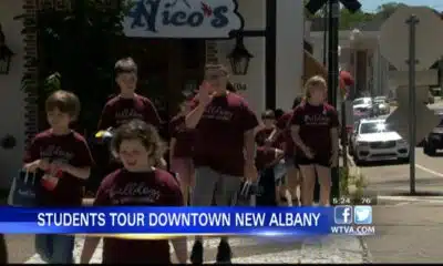 Students in New Albany take a tour of the city