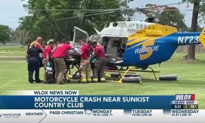 Motorcycle wreck victim airlifted from Biloxi golf course