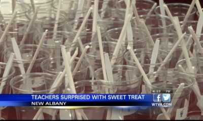 New Albany teachers thanked with ice cream and soda