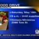 A food drive is happening in Corinth