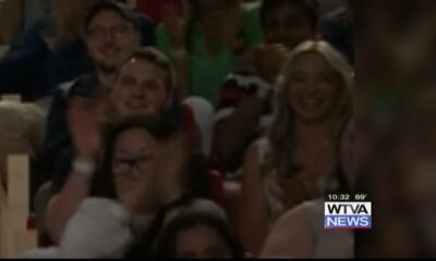 WTVA’s Sami Roebuck, now Sami Kostas, spotted in the crowd of The Tonight Show