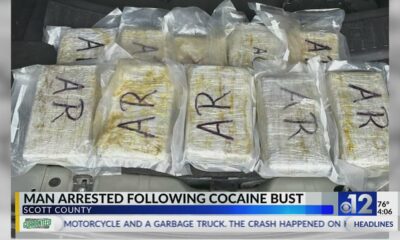 24 pounds of suspected cocaine seized during Scott County traffic stop