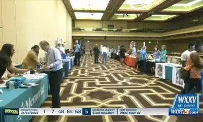 Job seekers attend the WXXV Job Fair in Biloxi