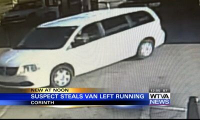 Running van stolen at Corinth gas station