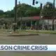Woman shot at Jackson gas station