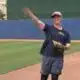 Matt plays catch with Brewers prospect Mike Boeve