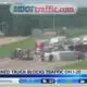 Truck overturns on Interstate 20 in Jackson