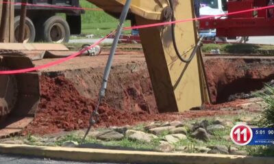 Repairs are underway for the sinkhole on 18th Ave.