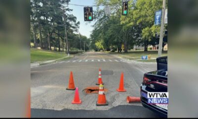 Oxford police warn drivers to watch for sinkhole