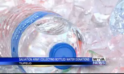Salvation Army Tupelo collecting bottled water for shelter cooling station