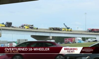 18-wheeler crash likely to slow evening commute