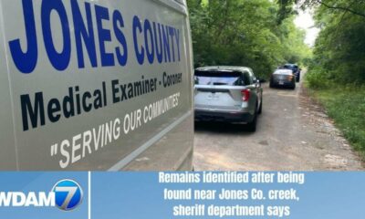 Remains identified after being found near Jones Co. creek, sheriff department says