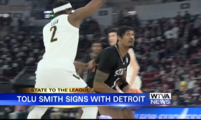 VIDEO: Mississippi State basketball star, Tolu Smith signs with the Detroit Pistons