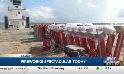 Boom Boom Committee setting up for 4th of July fireworks spectacular