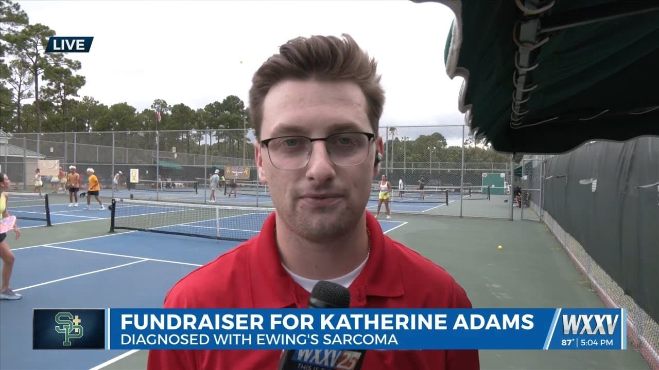 WXXV Sports Director Jevan McCoskey is at a fundraiser for local girl diagnosed with Ewing’s