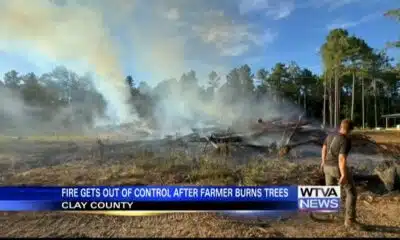 Grass fire gets out of control on Monroe-Clay county line