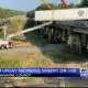 Part of semi-truck hung off bridge in Itawamba County Saturday morning