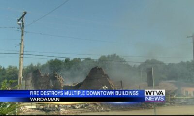 Fire destroyed several buildings on Main Street in Vardaman - 5 p.m.