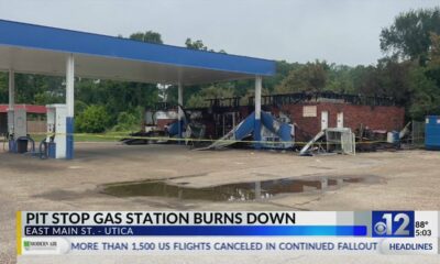 Utica gas station damaged by fire