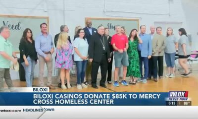 Biloxi casinos donate $85K in cash and kind to Mercy Cross Homeless Center