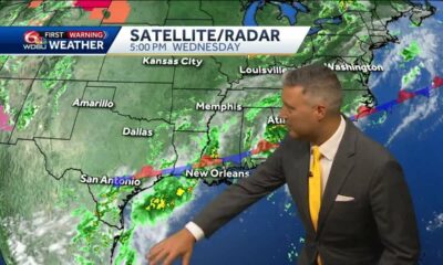 Tacking the last of showers out tonight, when storms are likeliest Thursday, when rain chances de...