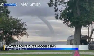 Waterspout spotted over Mobile Bay