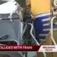 UPS driver injured after train collides with his truck in Clinton