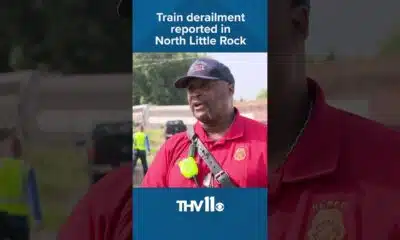 Train derailment reported in North Little Rock