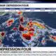 Tropical Depression FOUR forms, Approaching Hurricane Intensity by Sunday Night