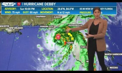 Hurricane Debby becomes the second hurricane of the Atlantic season