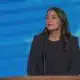 Rep. Alexandria Ocasio-Cortez addresses delegates at 2024 DNC