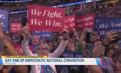 Joe Biden’s exit, talk of the glass ceiling, a civil rights hero. Takeaways from Day 1 of the DNC