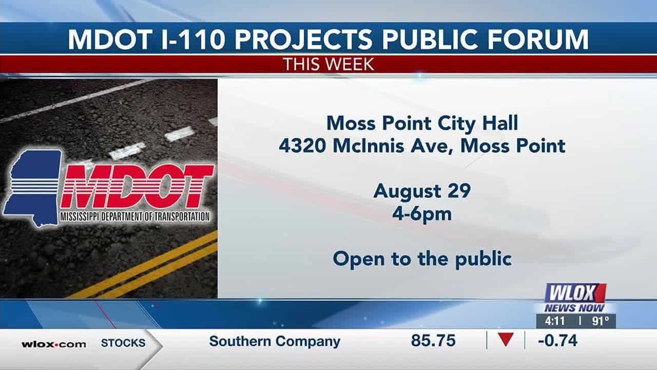 MDOT hosting open forum to discuss I-10 widening and improvement project in Jackson Co.