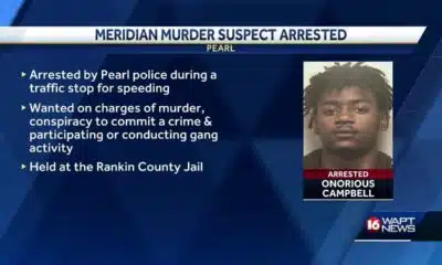 Murder suspect arrested in Pearl traffic stop