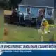 Suspect wrecks vehicle into