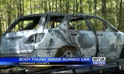 Homicide investigation underway after body found in burned vehicle in Lowndes County