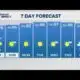 Clouds and a few showers to start Saturday, then breezy and cooler with highs in the 70s