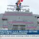 Setup underway for Ingalls-built U.S.S. Richard M. McCool’s commissioning ceremony