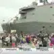 USS Richard M. McCool, Jr. sets sail after commissioning ceremony