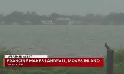 Hurricane Francine makes landfall, moves inland
