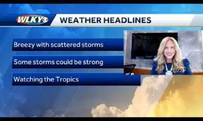 Tuesday: Scattered storms on tap