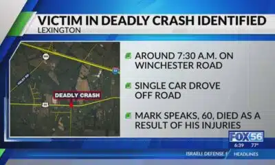 60-year-old man dead after car drove off roadway on Winchester Road in Lexington