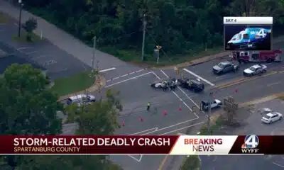 2 killed in storm-related deadly crash in Spartanburg County, South Carolina, troopers say