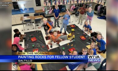 Students in Saltillo paint rocks to support fellow student battling cancer
