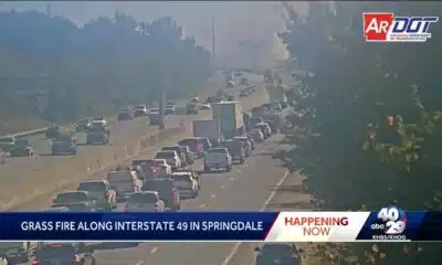 Fire crews responding to grass fire on I-49