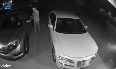 Police search for suspect caught on camera stealing car from OKC home
