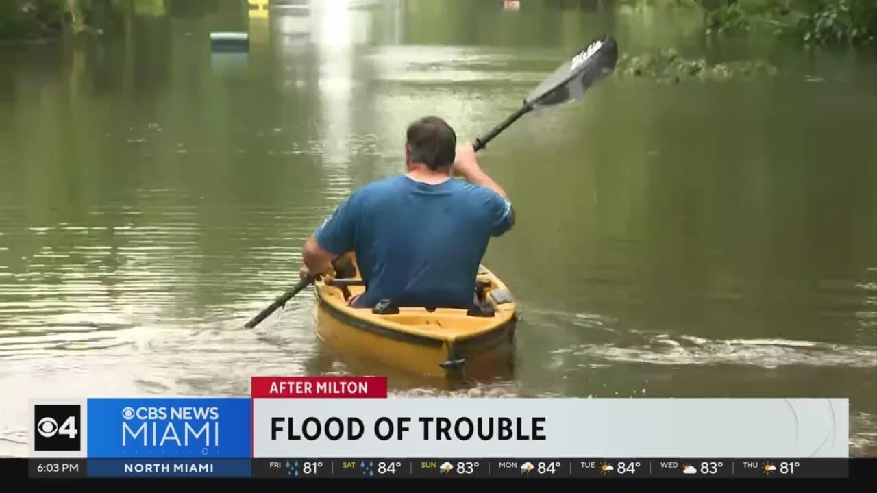 Tampa residents try to navigate floodwaters left behind by Hurricane Milton