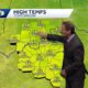 Much cooler weather pushing in...