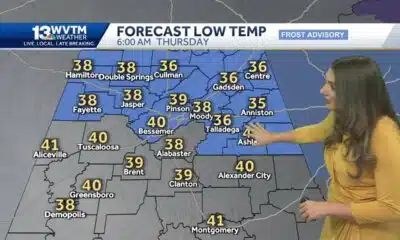 Frost Advisories stretch across North Alabama Thursday morning, warmer weather is in the forecast...